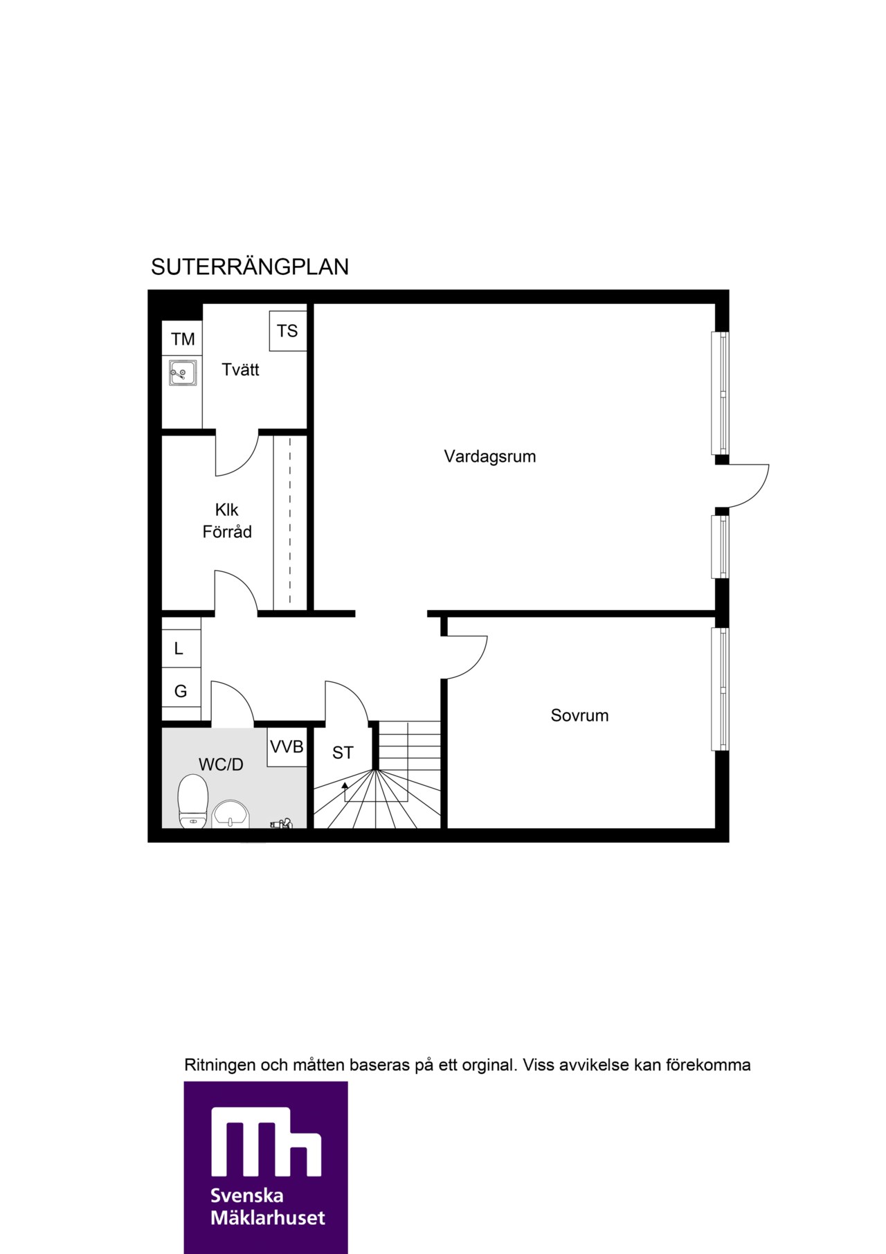 Planritning sutterängplan