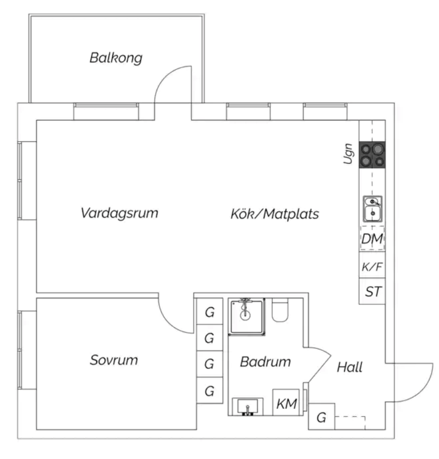 Årstaskogs väg 7A, 2tr