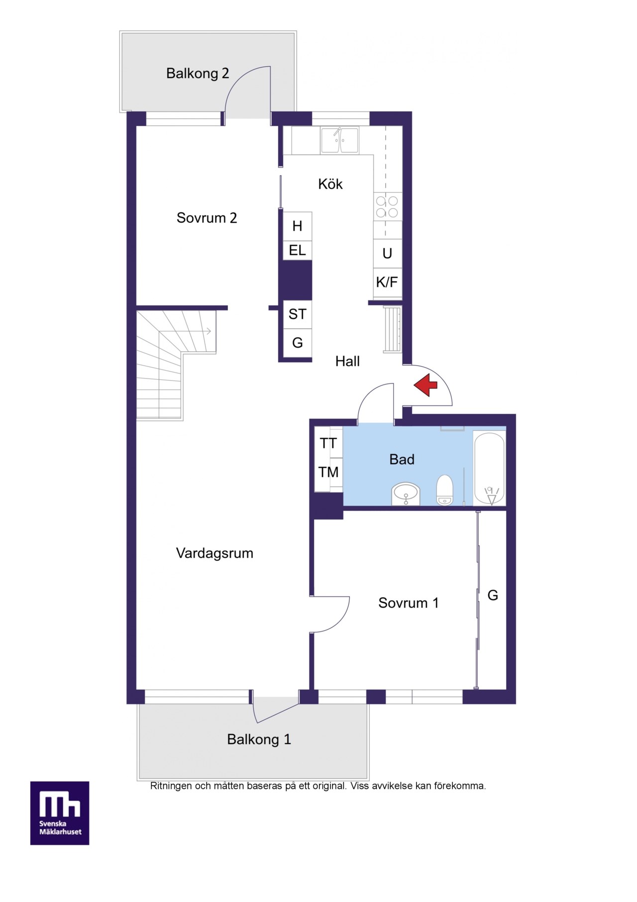 Planlösning övre plan