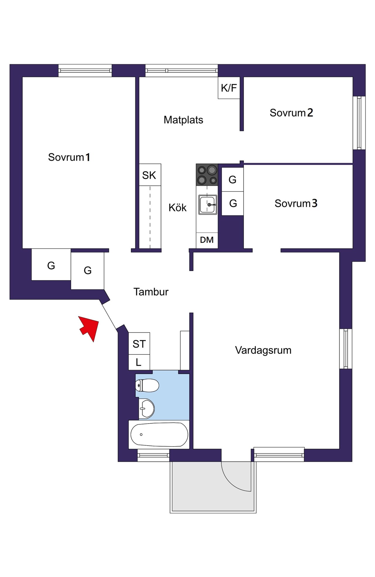 Sparbanksvägen 85, 2 tr