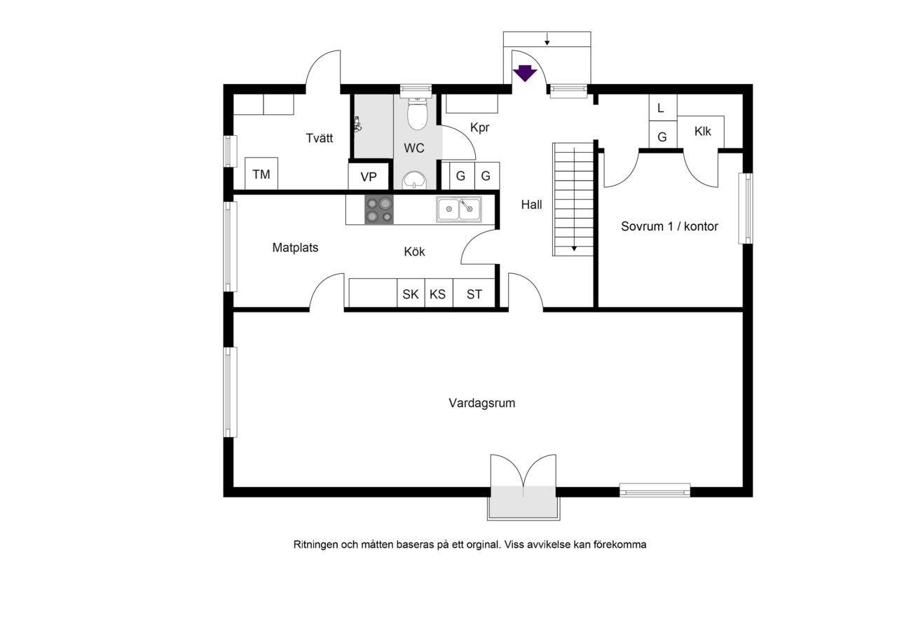 Planskiss entreplan