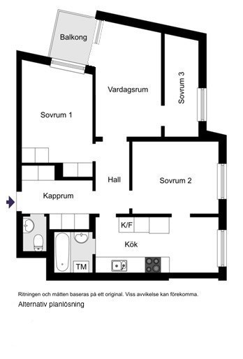 Alternativ planlösning 4:a