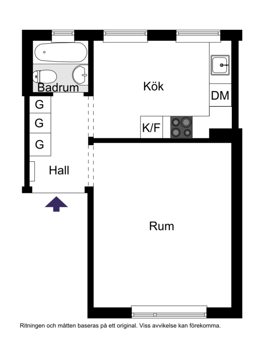 Ungefärlig planritning