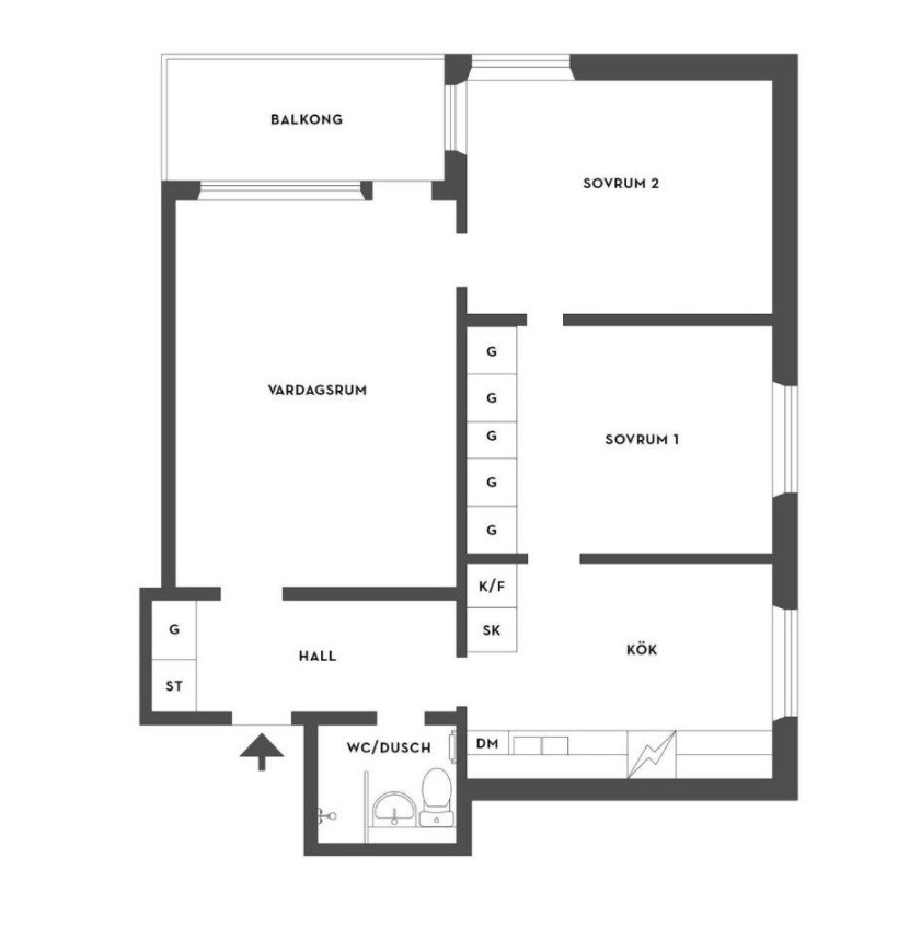 Planritning Bollmoravägen 10