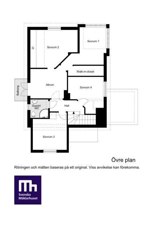Planritning Övre plan
