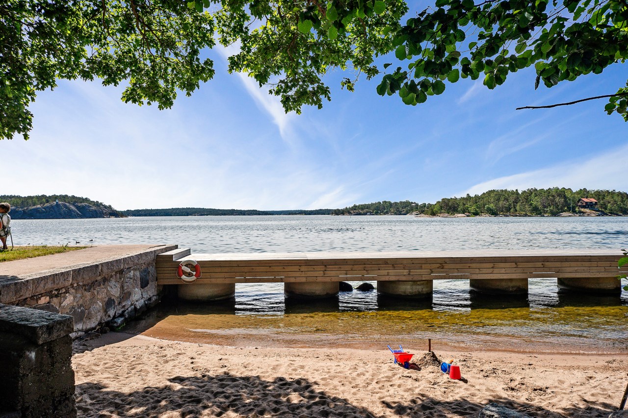 Föreningens privata sandstrand