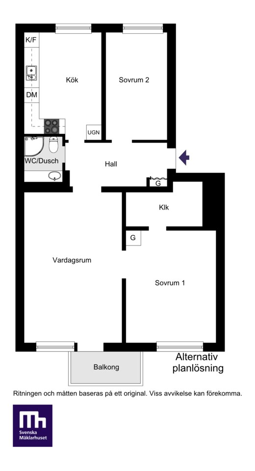 Gjuteribacken 4B, 1tr