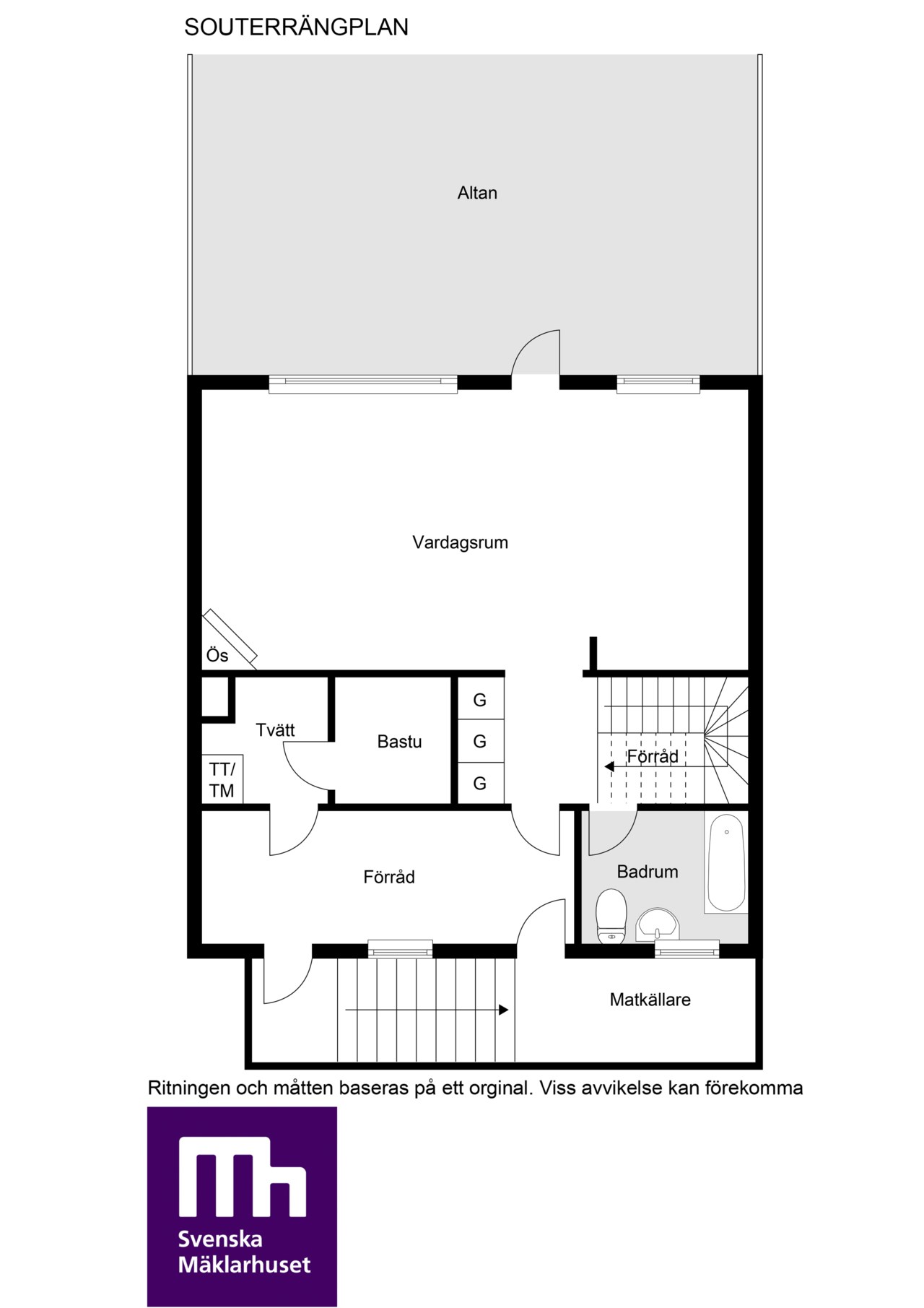 Planlösning sutterängplan