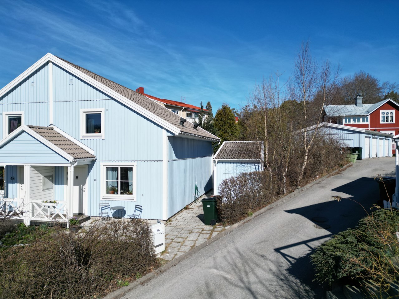 Gavelsidan med förråd