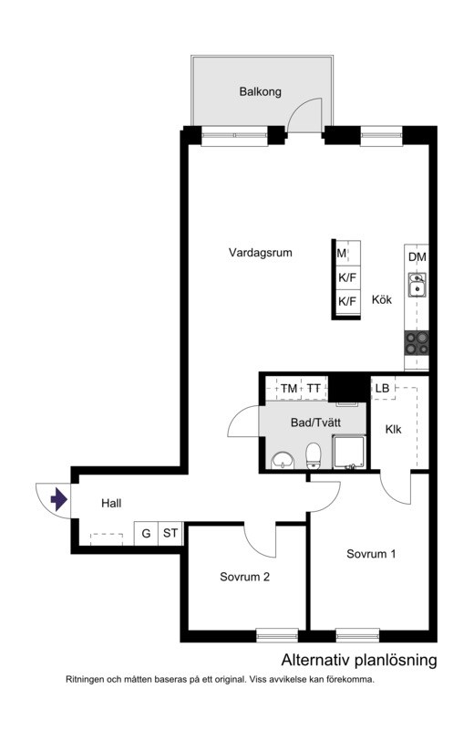 Oskarslundsbacken 1, 3 tr