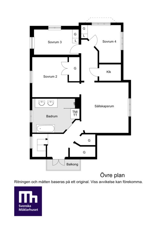 Planritning Övre plan