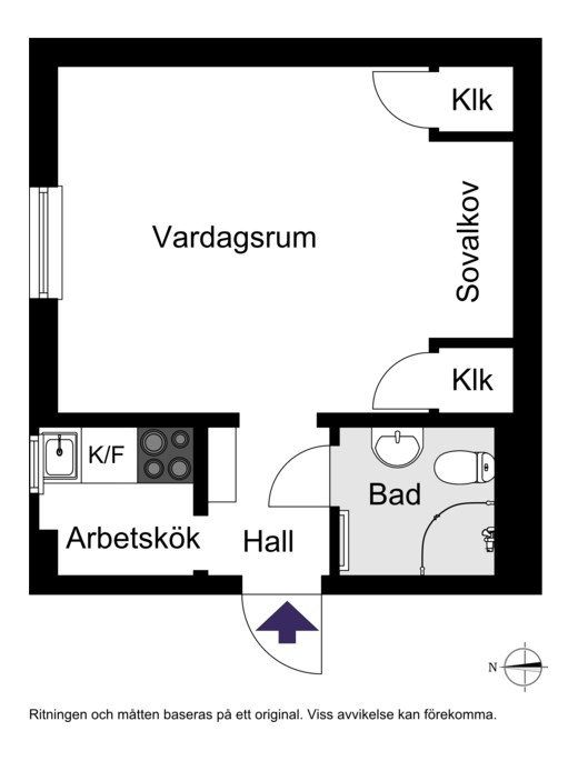 Yteffektiv, stort badrum & arbetskök med fönster