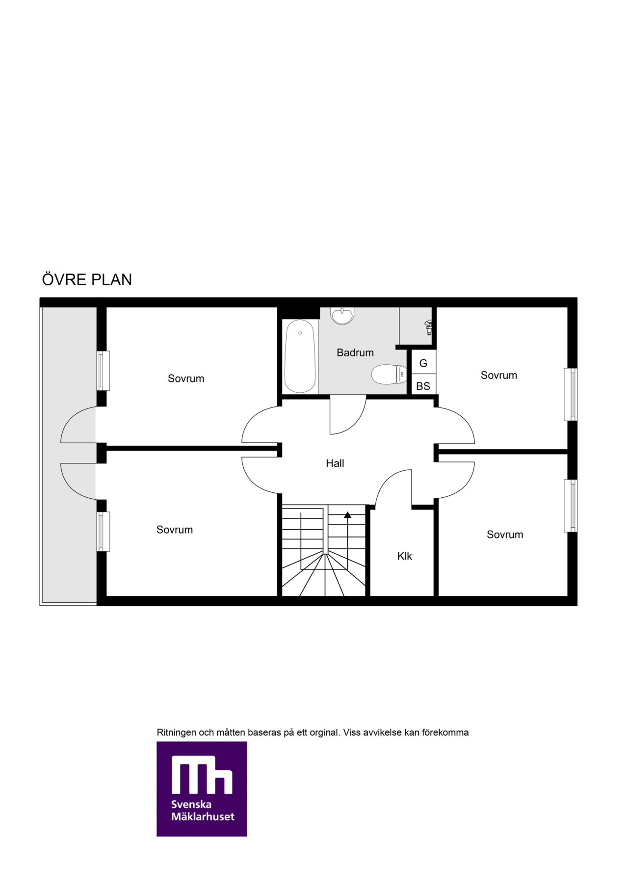 Planritning övre plan