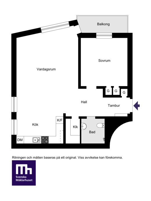 Tegelbruksvägen 7, vån 1