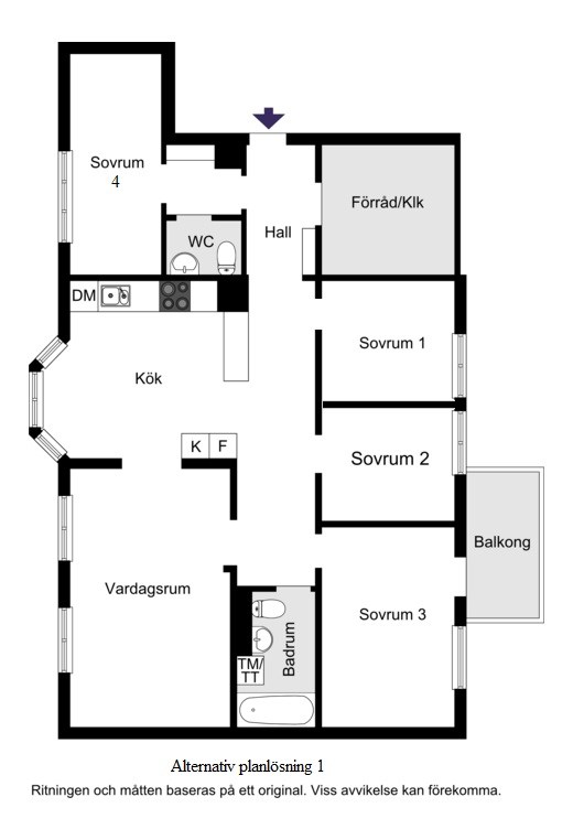 Alternativ planlösning 1