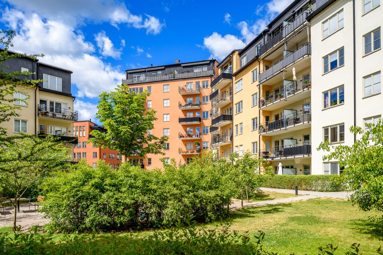 En av områdets trevligaste innergårdar