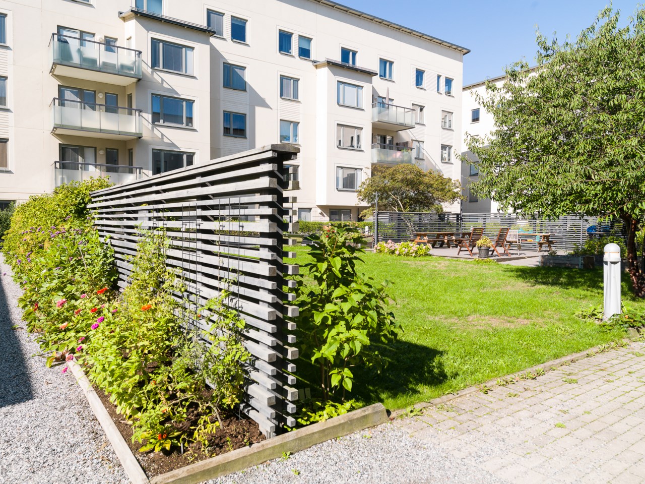Föreningens grönskande gård