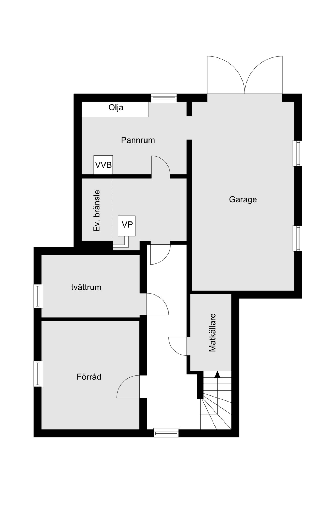 Planritning källarplan