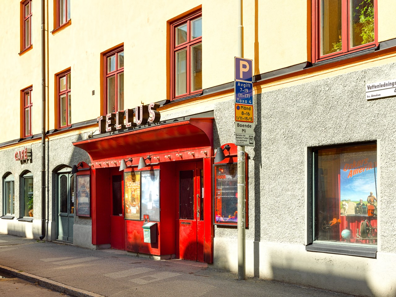 Kvartersbiografen Tellus i Midsommarkransens gamla kulturkvarter