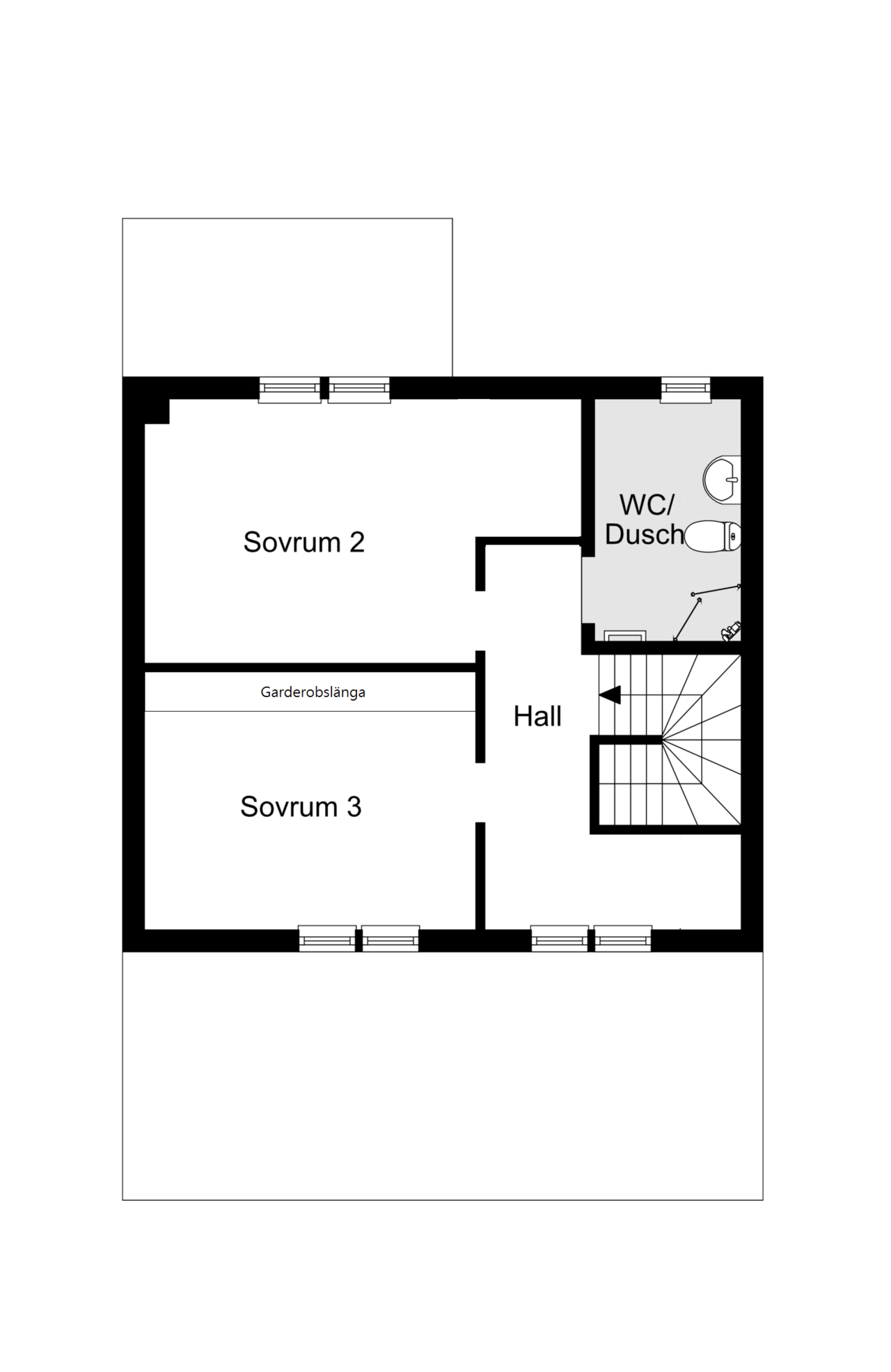 Planritning övreplan