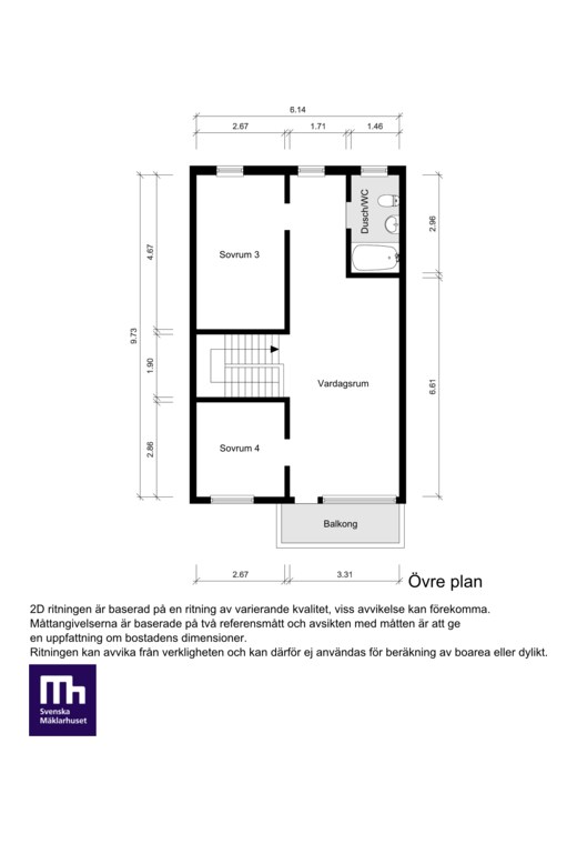 Planritningar övre plan