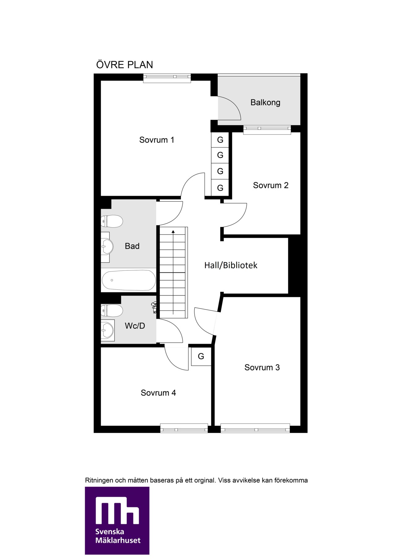 Planritning Övre plan