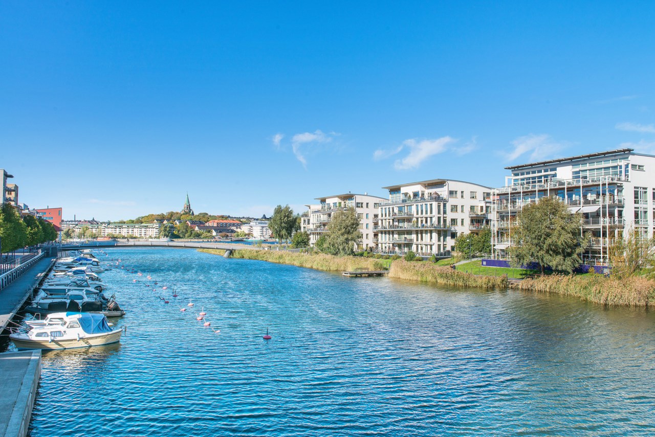 Sickla kanal mot Sickla Udde och Södermalm