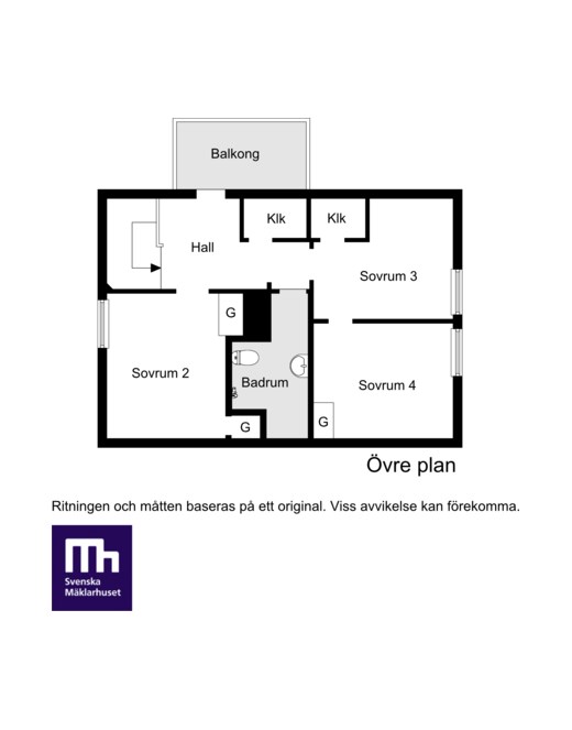 Planritning övre plan