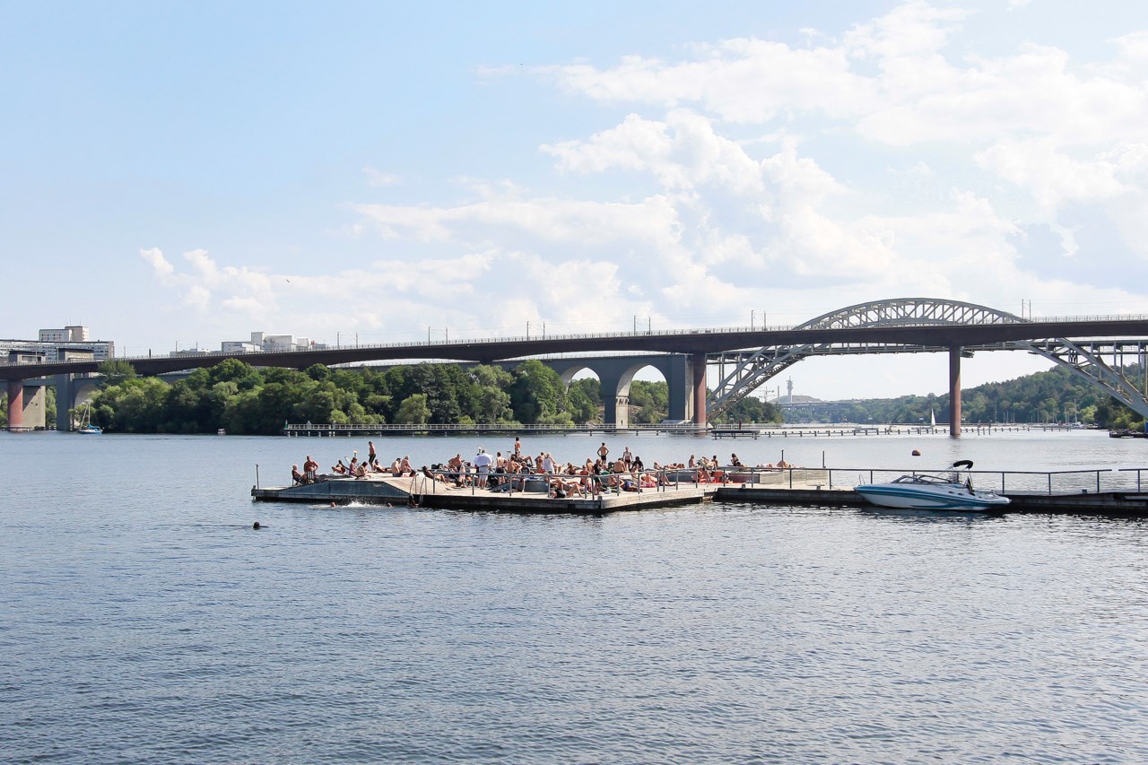 Badbryggorna vid Liljeholmskajen