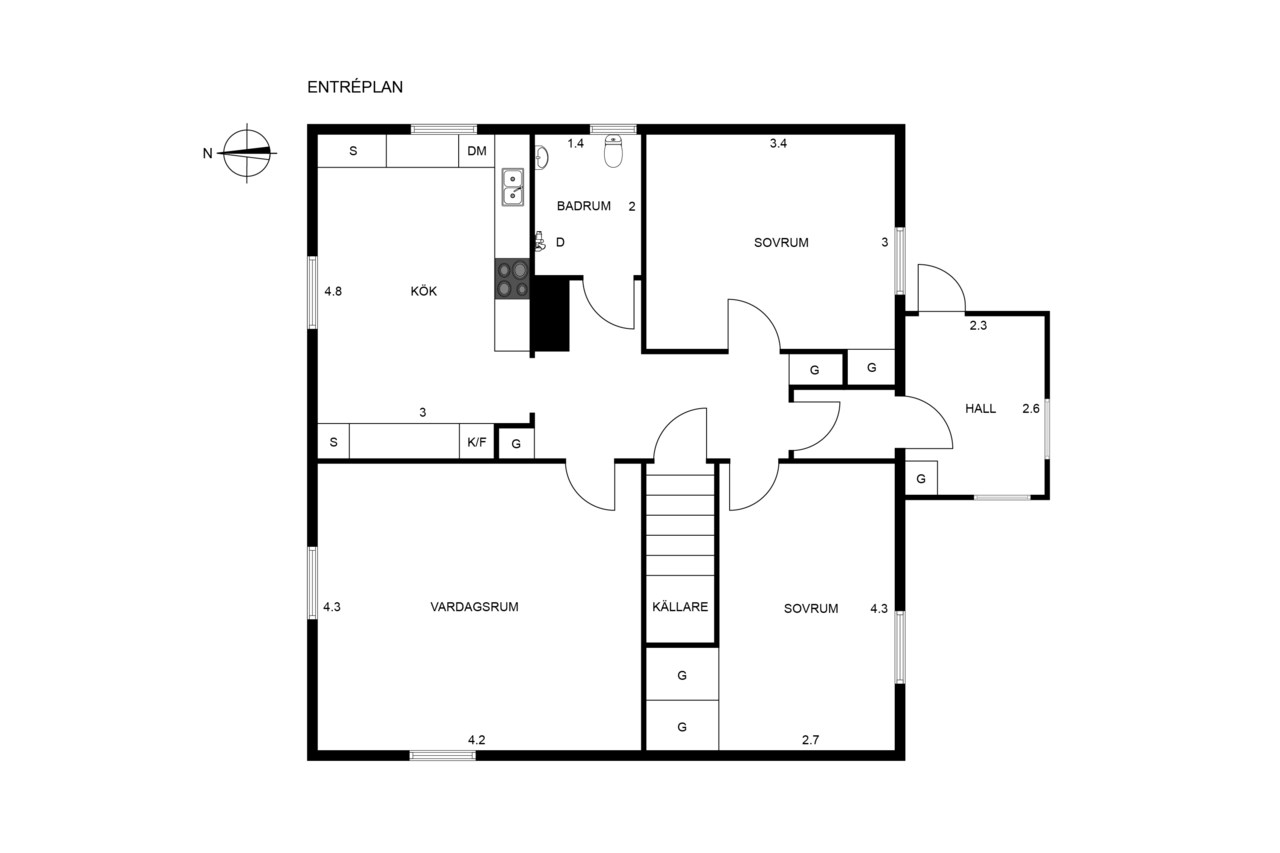 Planritning Kristinelundsvägen 210, Vänersborg - 2