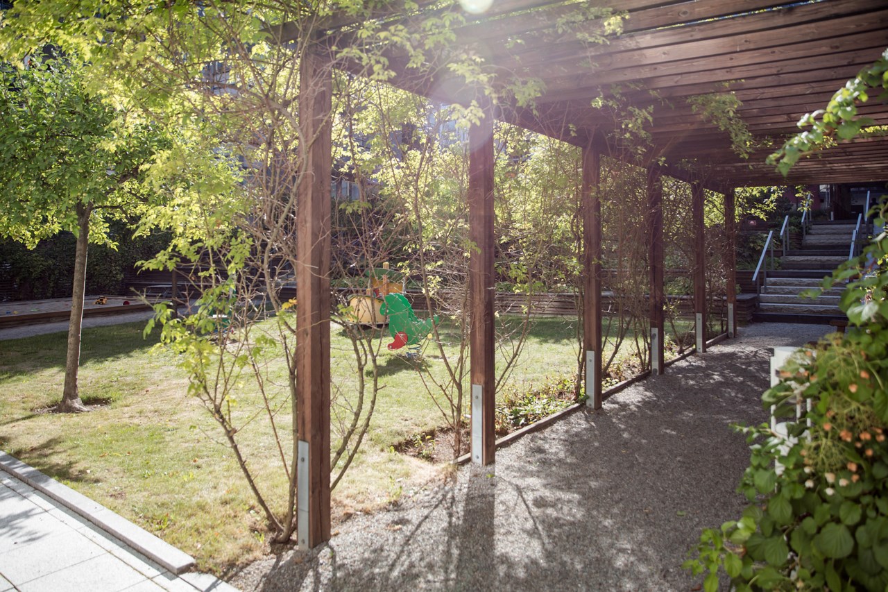 Del av föreningens innnergård