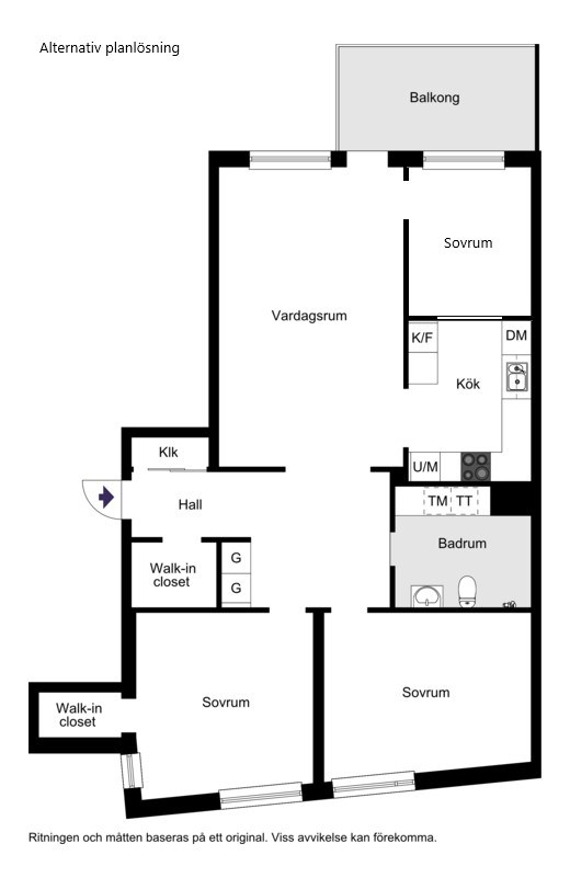 Alternativ planlösning som 4:a