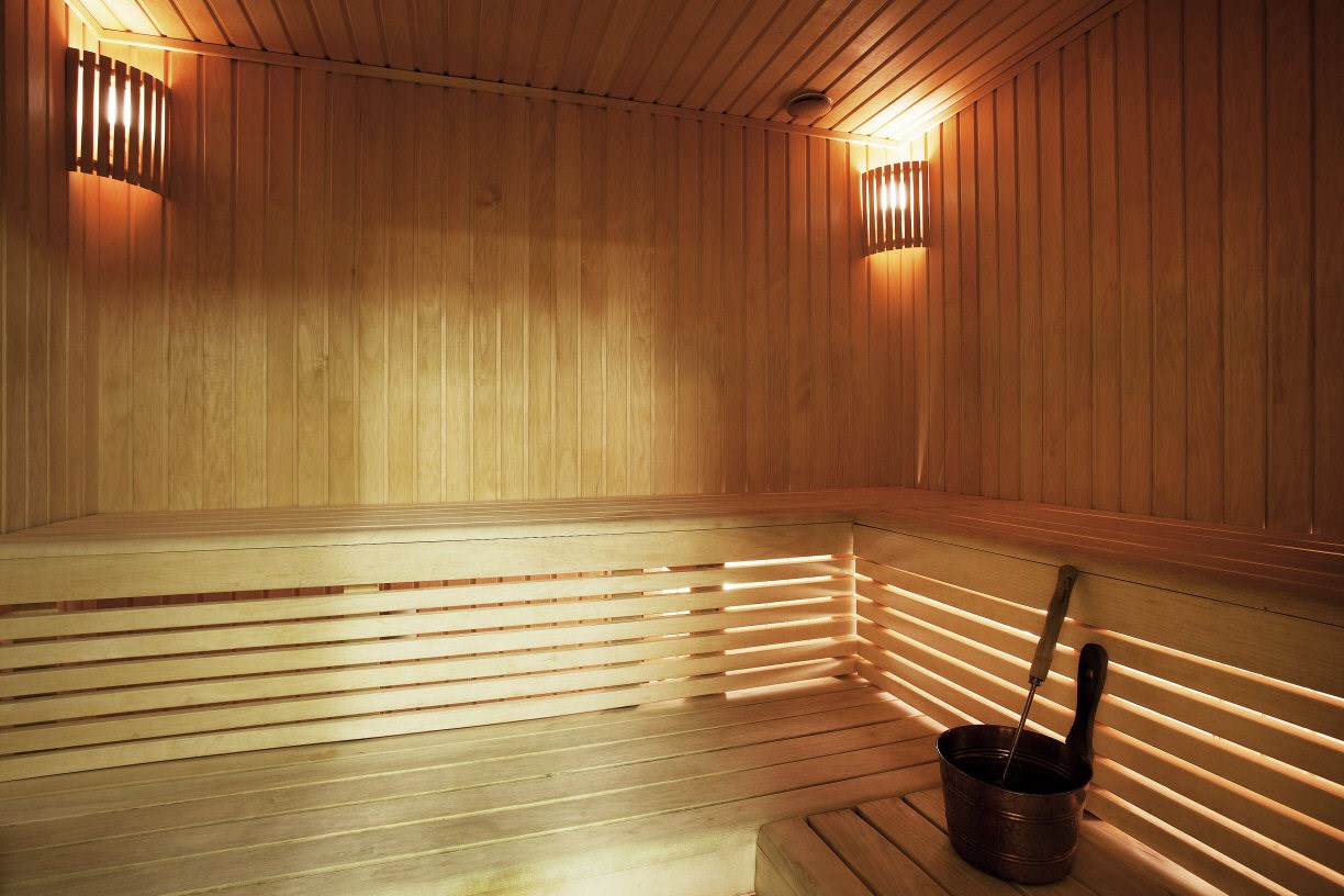 Föreningens bastu i trapphusets relaxavdelning