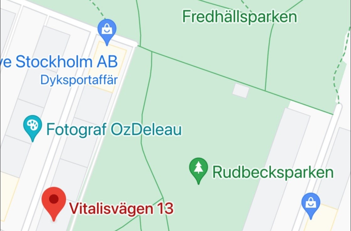 Omgiven av grönska (google maps)