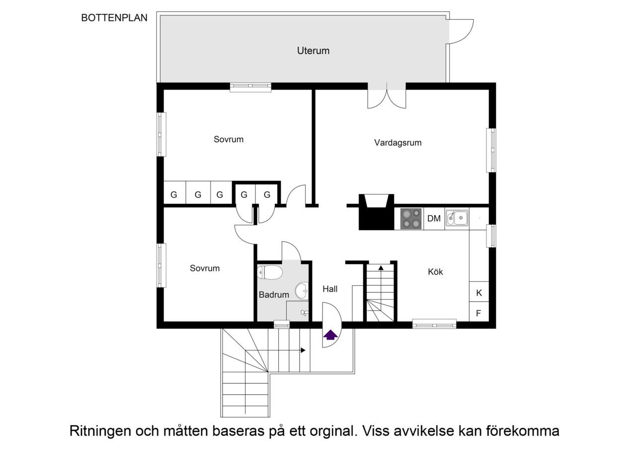 Planritning Bottenvåning