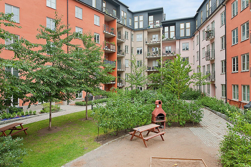 Föreningens innergård med grillmöjligheter