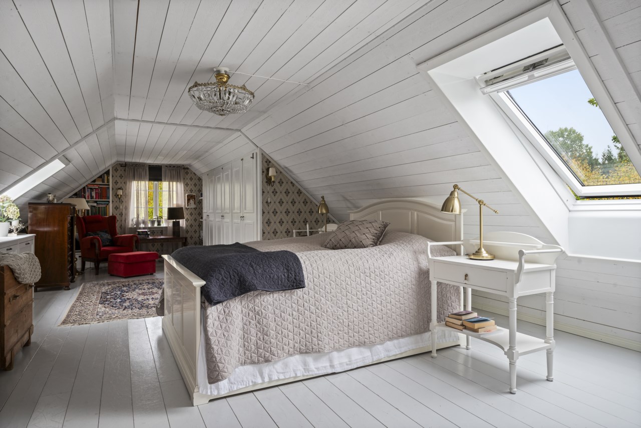 Gårdshus, övre plan, sovrumsdel