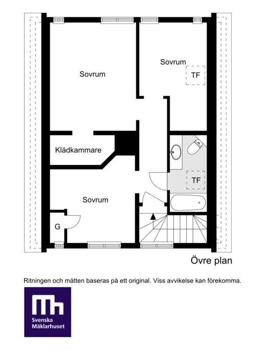 Planritning övre plan