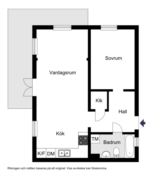 Fritzbergsvägen 151B,  Terrass i gavel!