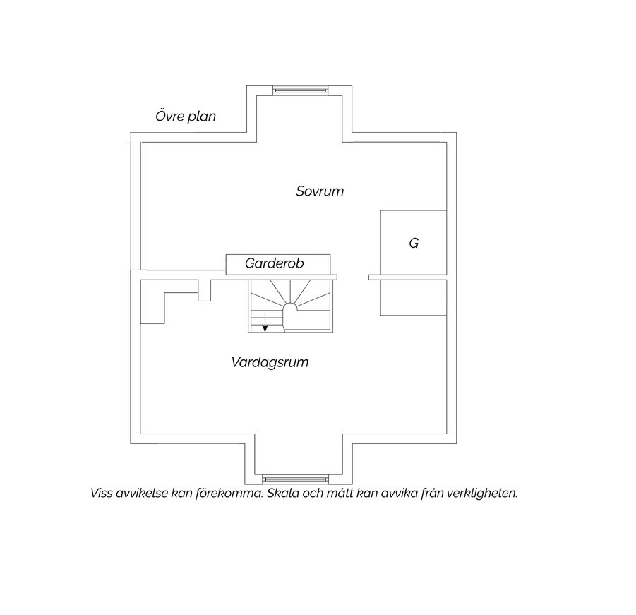 Planlösning - övre plan