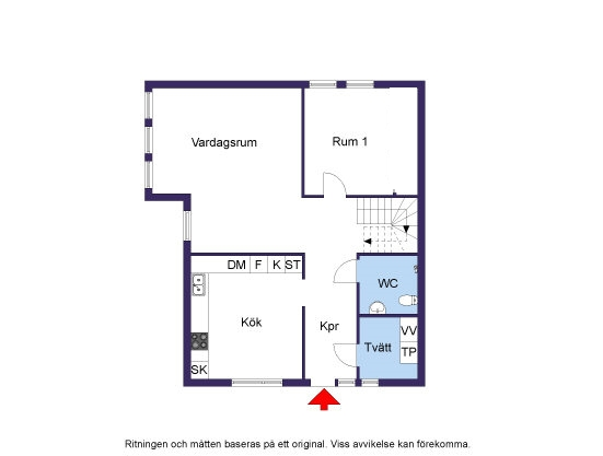 planritning Vattumannens gränd 48 NP