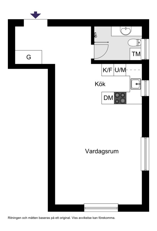 Trädgårdsgatan 20A, 1 tr
