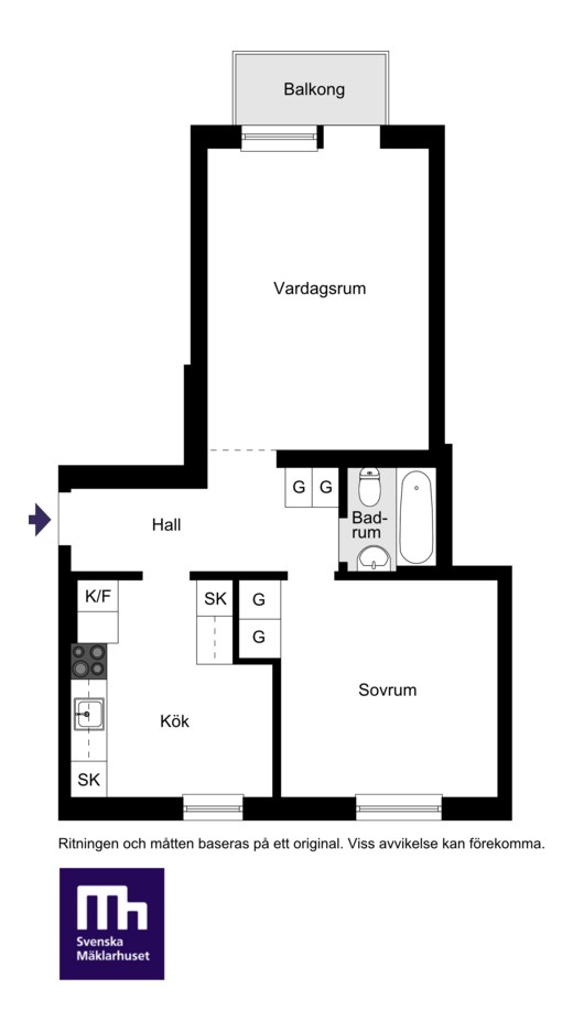 Gjuteribacken 12B, 3/3 tr