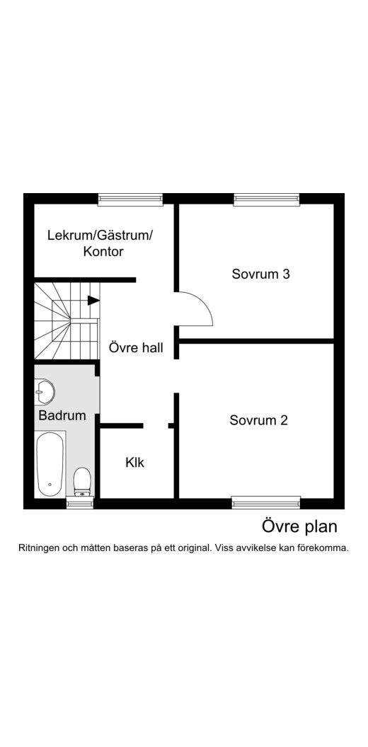 Planritning - Övre plan