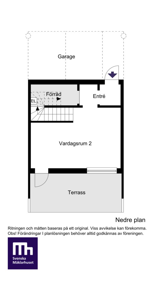 Planritning - Nedre plan