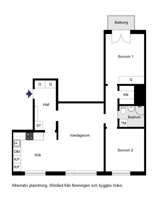 Nioörtsvägen 28A, vån 3