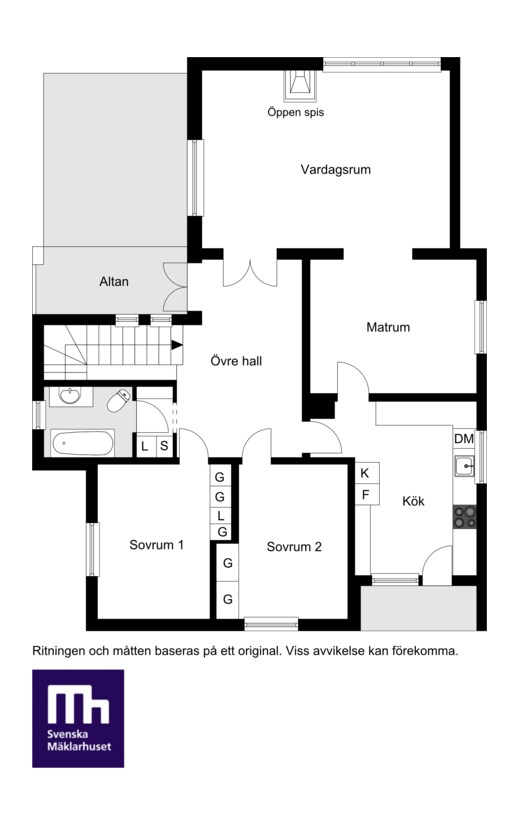 Planritning övre plan