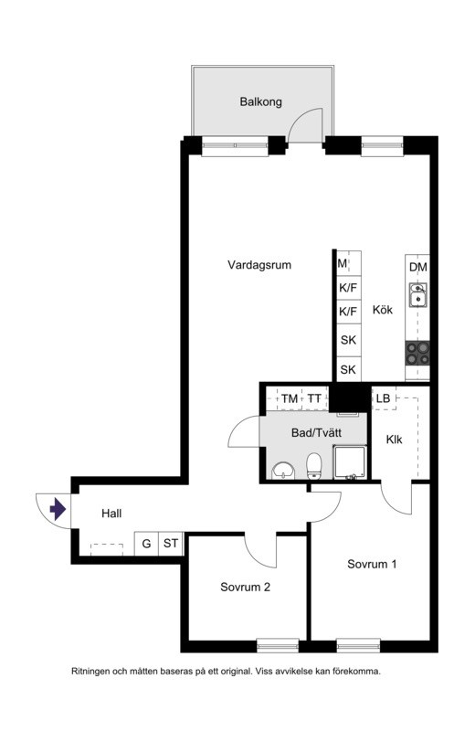 Oskarslundsbacken 1, 3 tr