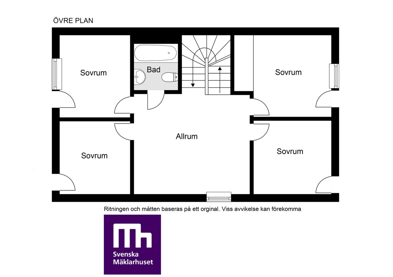 Planritning övre plan