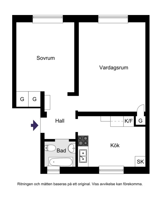 Klensmedsvägen 1, 1,5 tr